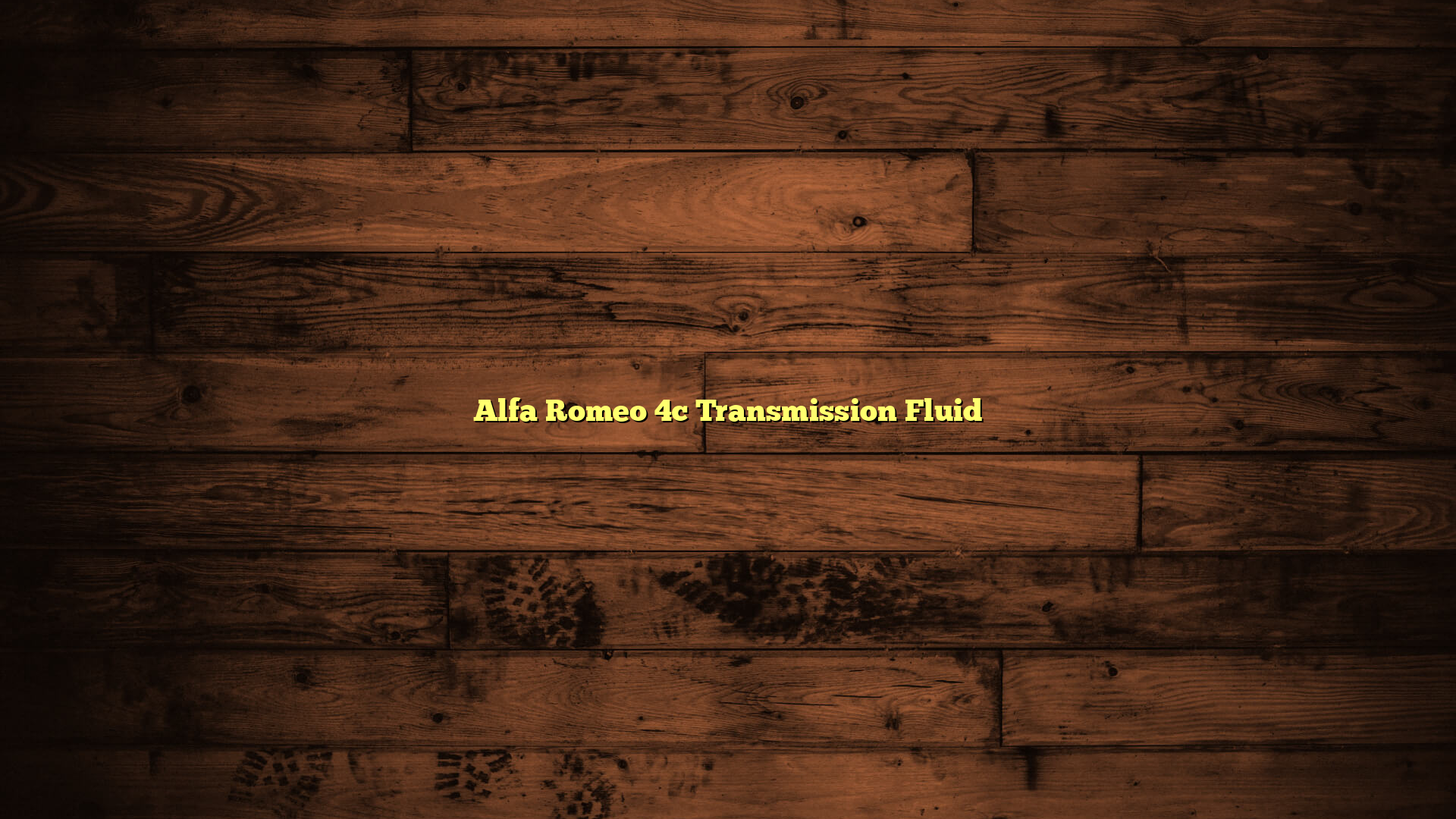 Alfa Romeo 4c Transmission Fluid