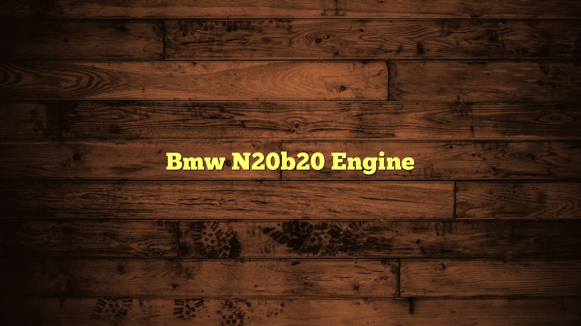 Bmw N20b20 Engine