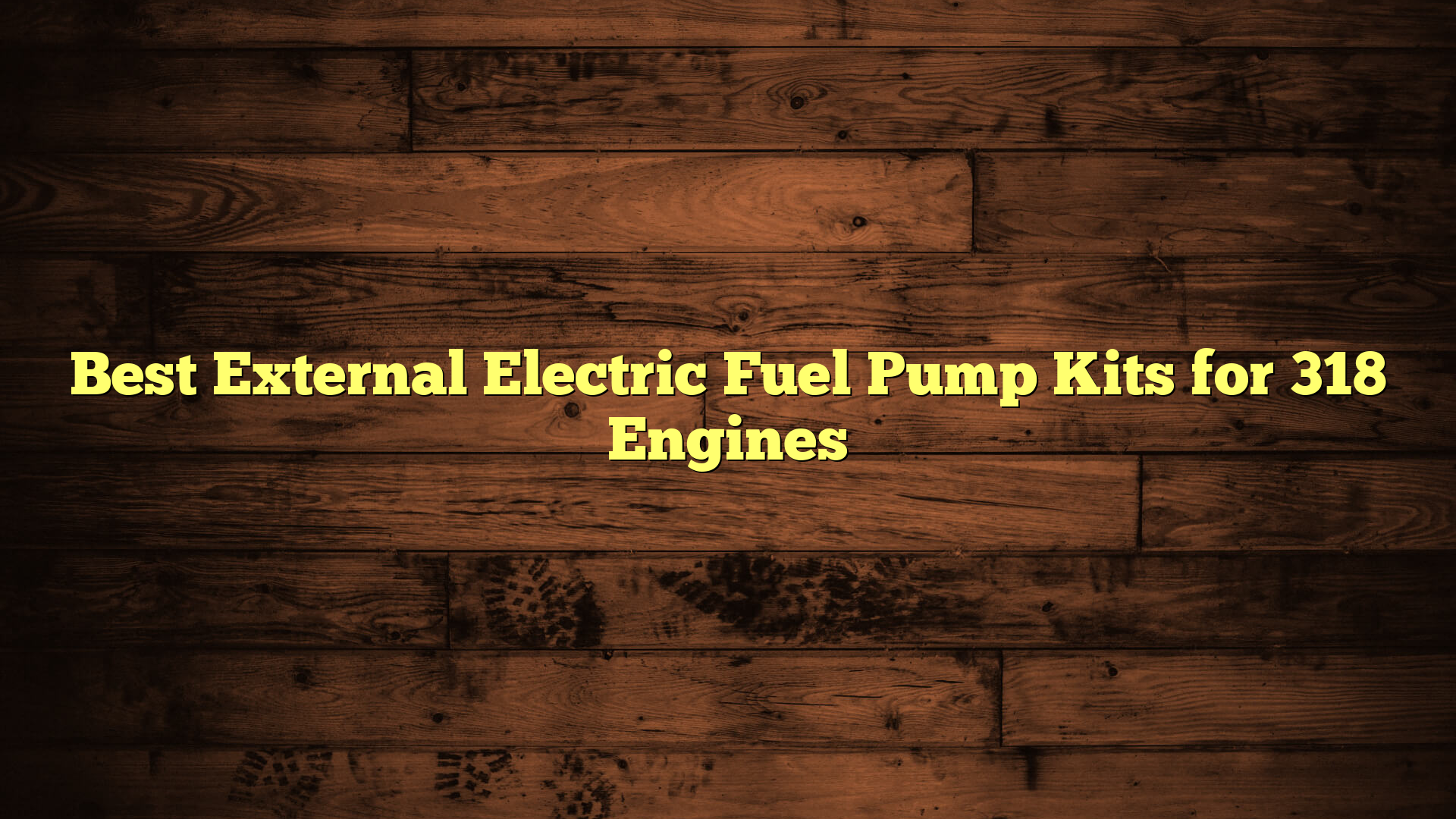 Best External Electric Fuel Pump Kits for 318 Engines