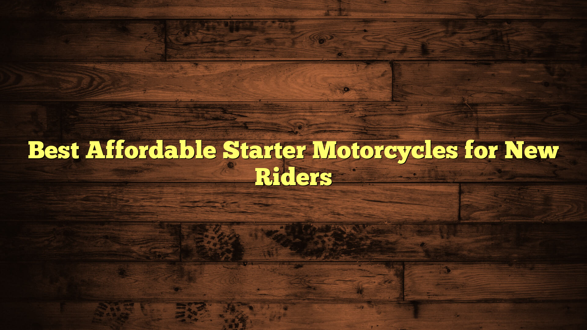 Best Affordable Starter Motorcycles for New Riders