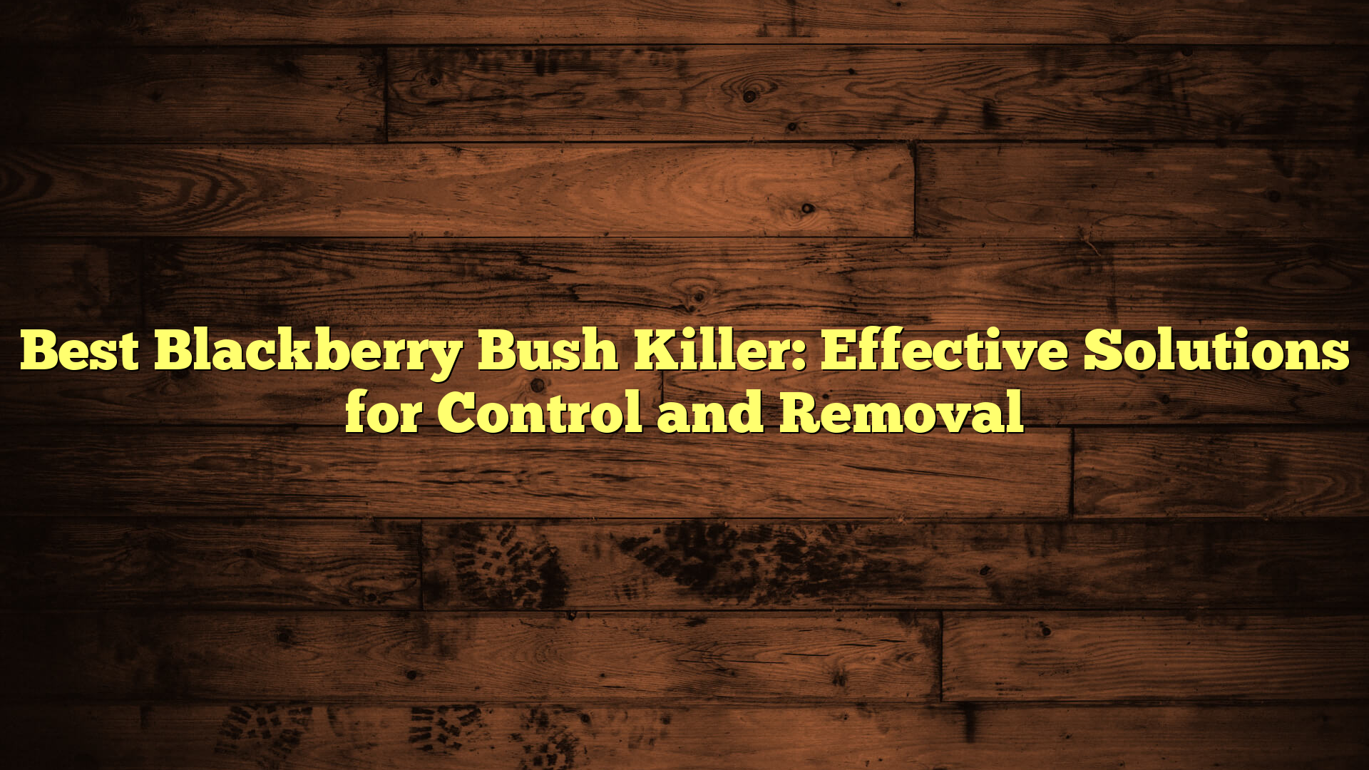 Best Blackberry Bush Killer: Effective Solutions for Control and Removal