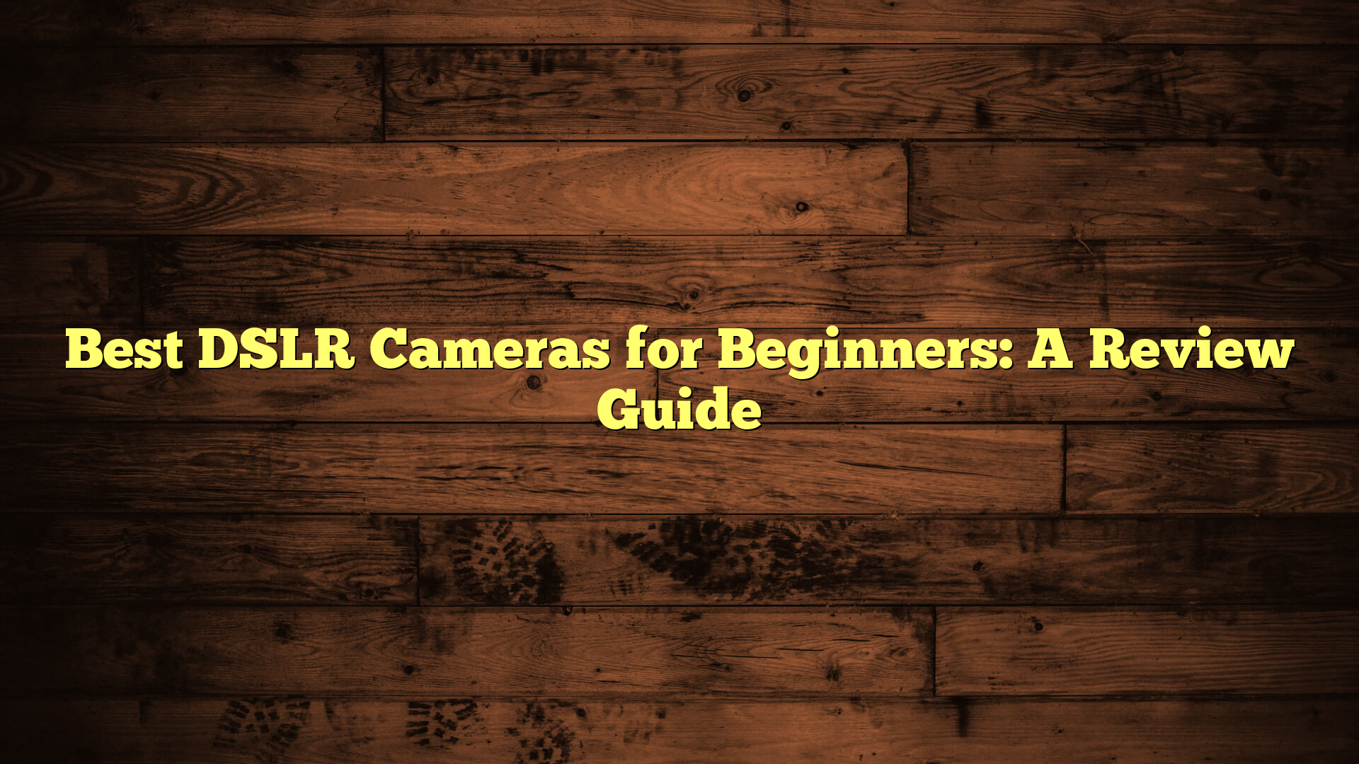 Best DSLR Cameras for Beginners: A Review Guide