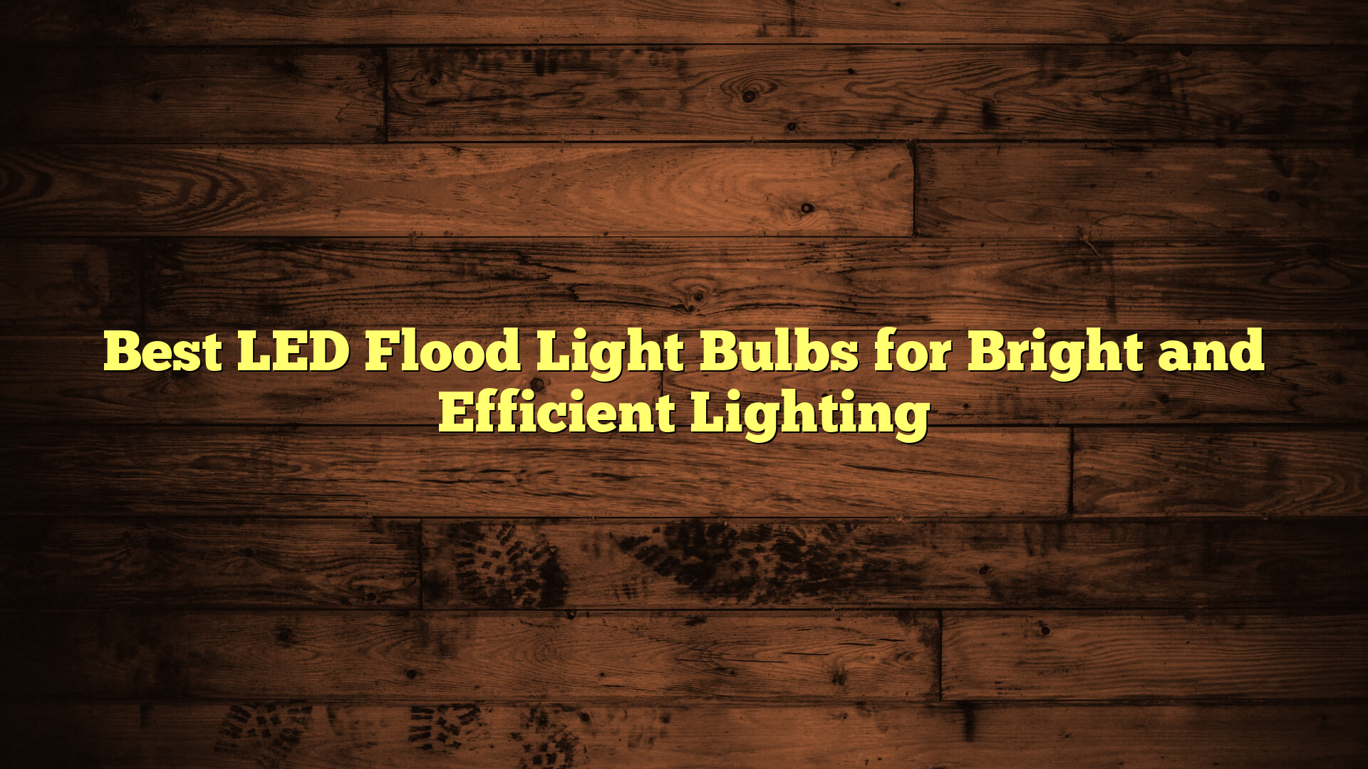 Best LED Flood Light Bulbs for Bright and Efficient Lighting