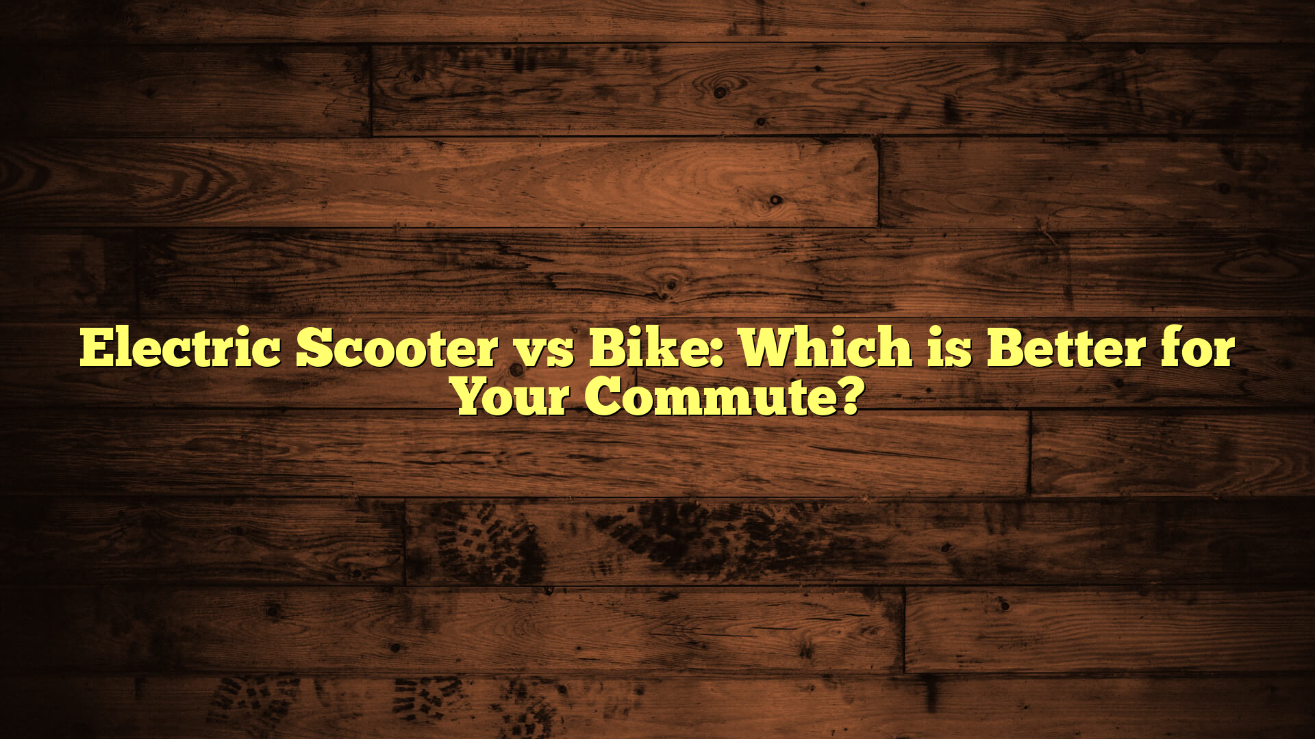 Electric Scooter vs Bike: Which is Better for Your Commute?