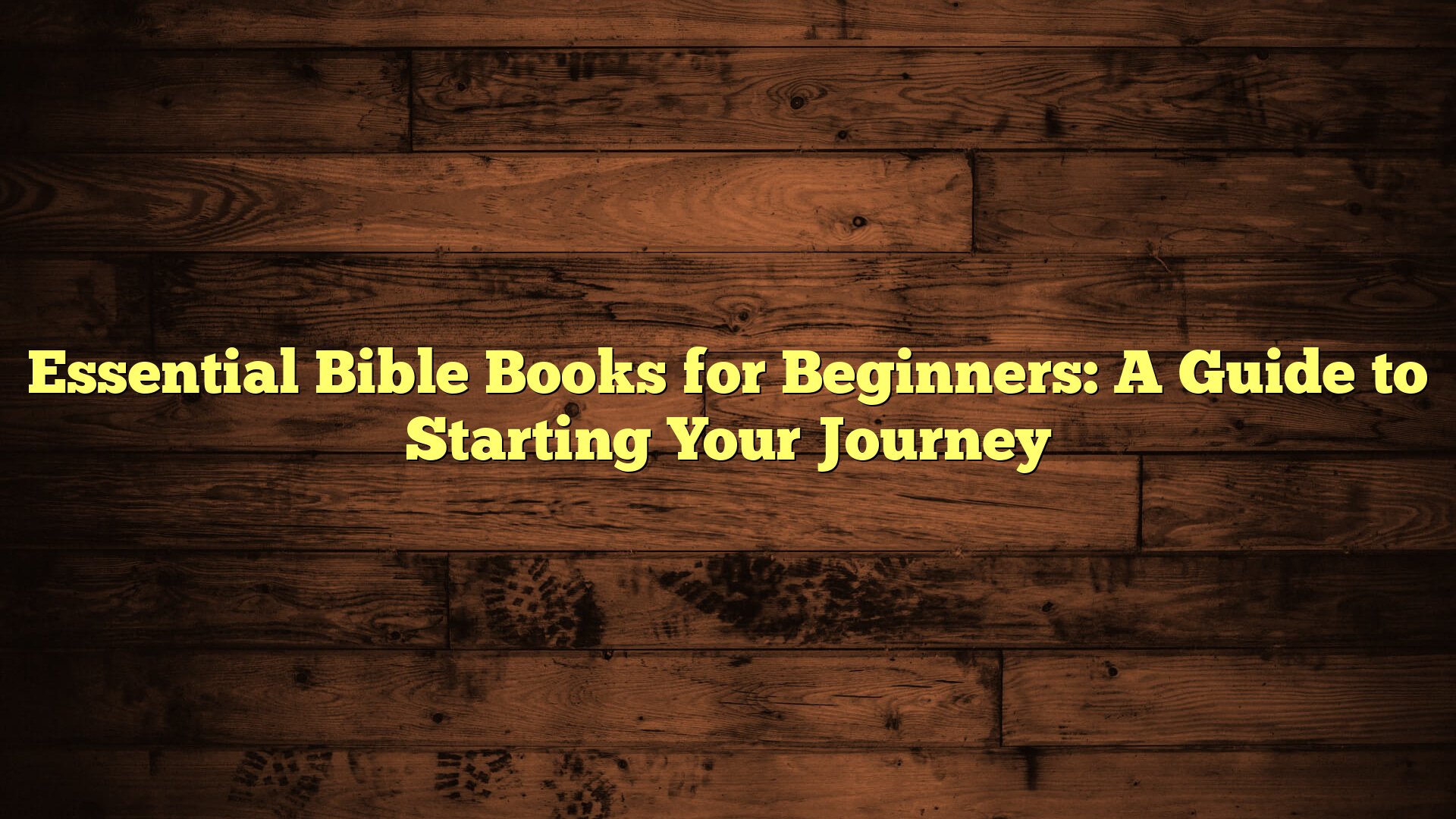 Essential Bible Books for Beginners: A Guide to Starting Your Journey